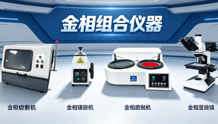 重庆万维仪器金相组合仪器 ｜测试全流程操作指南  金相切割机 镶嵌机 磨抛机 显微镜
